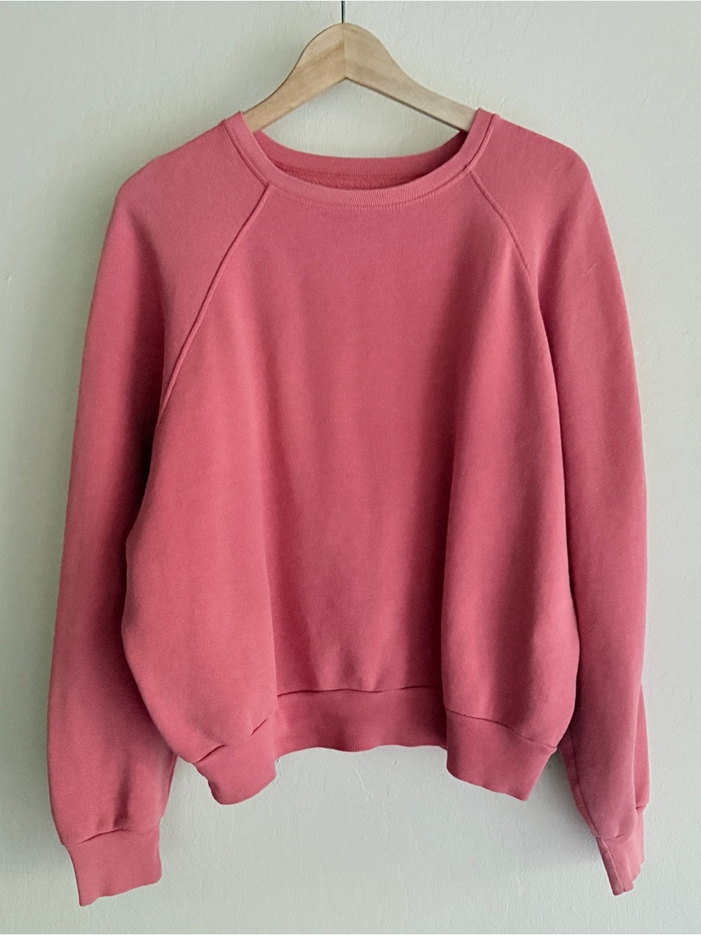 Reformation Jeans Coral Pink Fleece Crewneck Sweatshirt Women’s Size S